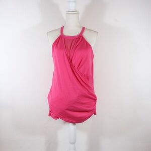 Cupshe Coral Pink Draped Racerback Tank Top NWT
